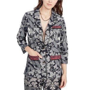 Rachel Roy Womens Pajama-Inspired Knit Blouse - 1 of 2