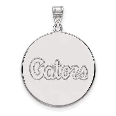 Black Bow Jewelry 14k White Gold Florida Gators NCAA Extra Large Pendant