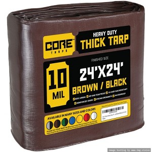 Core Tarps Heavy Duty 10 Mil Tarp Cover, UV Resistant, Rip Proof for Roof, Camping, Patio, Pool, Boat - 1 of 4