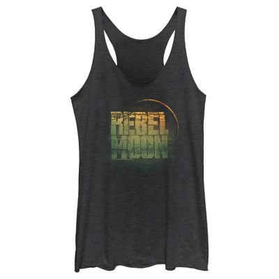 Women's Rebel Moon Dusty Logo Racerback Tank Top : Target