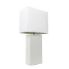 Lalia Home Lexington 21" Leather Base Table Lamps with Fabric Shade - 4 of 4