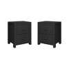 Galano Cinzia 2-Drawer Nightstand Effortless Assembly (Set of 2) - 18.1''W x 15.1''D x 22.3''H - 2 of 4