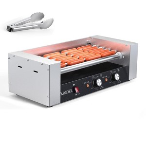 Commercial Hot Dog Roller Machine, Roller Stainless Steel Hot Dog Griller with Dual Controls, Capacity for Parties, Events - 1 of 4