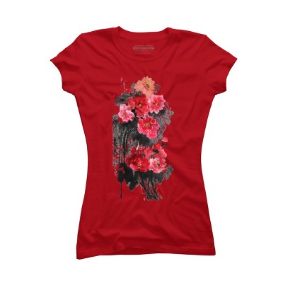 Junior's Design By Humans Blossoming By WhitePearl T-Shirt