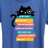 Women's - Instant Message - Cat Peeking Over Book Stack Short Sleeve Graphic T-Shirt - 2 of 4