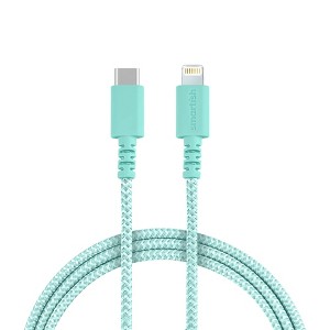 Smartish USB-C & Lightning Cables - 100W Fabric Wrapped Fast Charger - 1 of 4