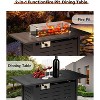 Acekool Outdoor Propane Fire Pit Table, 48,000 BTU, 2-in-1 Patio Gas Fire Table with Glass Wind Guard, Lid, Rain Cover - 2 of 4