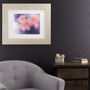 Trademark Fine Art Sheila Golden Violet Variations Matted Framed Art - 1 of 4