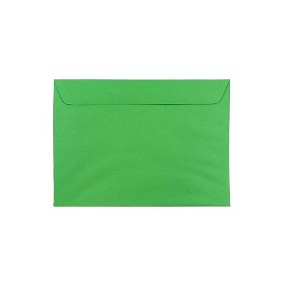 JAM Paper 9 x 12 Booklet Envelopes Green Recycled 100/Pack (154124c) 154124C