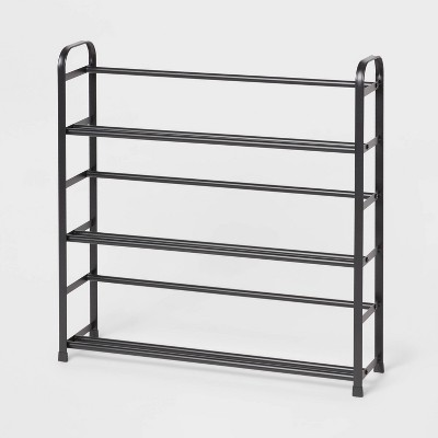 Songmics 12-tier Shoe Rack Tall Metal Shoe Storage Organizer Grey : Target