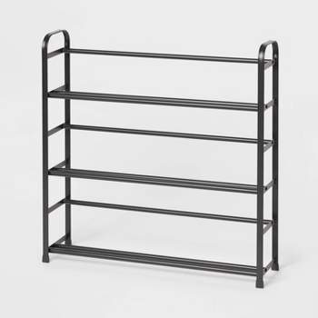 Small Space Metal Shoe Rack Black - Brightroom™