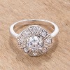 Slickblue Eye-Catching Queen Mary Antique Milgrain Ring with Pave Cubic Zirconia, Size 5 to 10 - 2 of 4