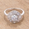 Slickblue Eye-Catching Queen Mary Antique Milgrain Ring with Pave Cubic Zirconia, Size 5 to 10 - image 2 of 4