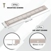 Unique Bargains Aluminum Alloy Cabinet Wardrobe Shoe Closet Rectangle Louvered Ventilation Grilles 2 Pcs - 2 of 4