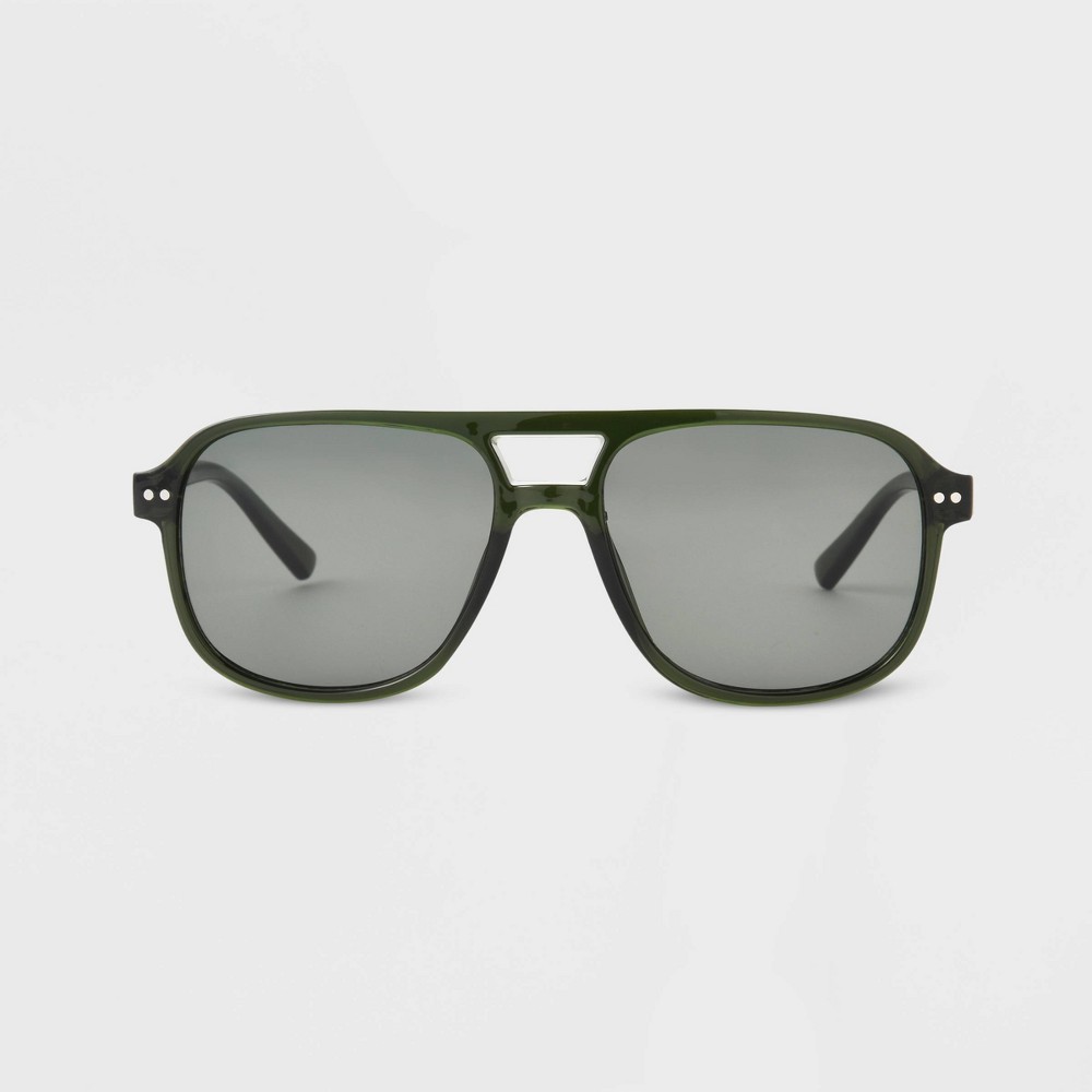 Photos - Sunglasses Women's Plastic Aviator  - Universal Thread™ Green