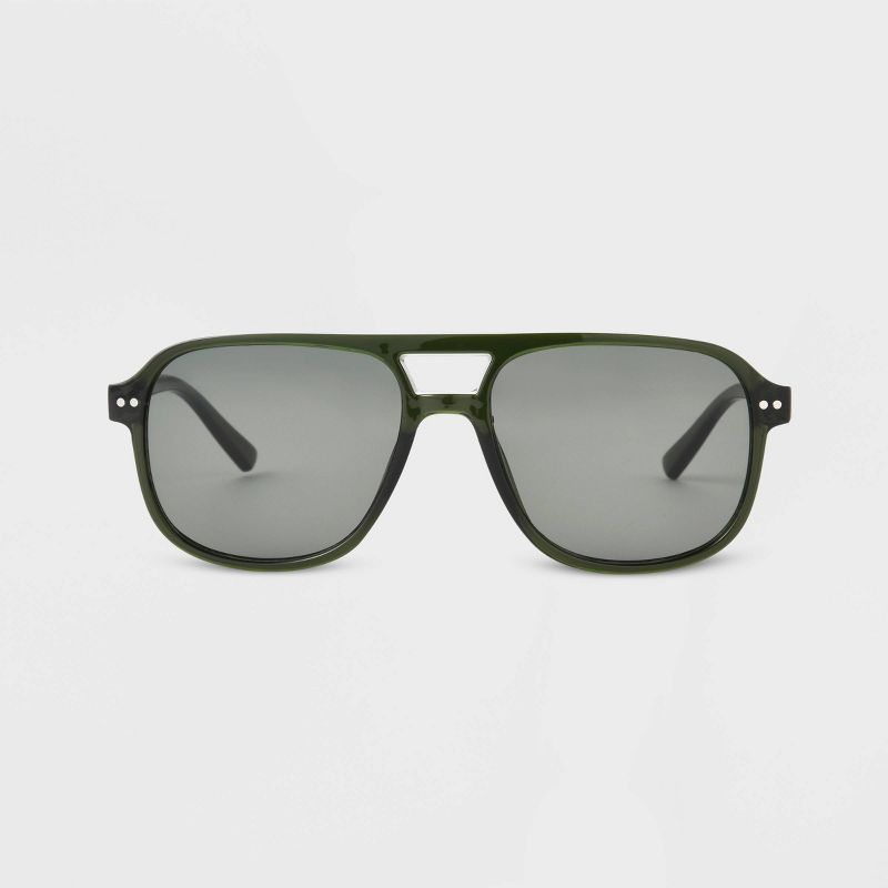 Women&#39;s Plastic Aviator Sunglasses - Universal Thread&#8482; Green, 1 of 5