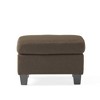 CAVINAS Plush Upholstered Ottoman Bench, Ottoman Foot Rest, Bedroom End Bench, Entryway Padded Footstool with Birch Wood Legs - 4 of 4