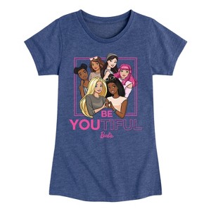 Girls' - Barbie - BeYOUtiful Fitted Short Sleeve Graphic T-Shirt - 1 of 4