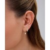 Gold Plated Sterling Silver Statement Earring Set - 3 Pairs CZ Jacket, Crawler & Huggie Piercing Jewelry - 2 of 4