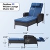 Outdoor 2 Pieces Patio Chaise Lounge Chairs with Cushion - 2 of 4