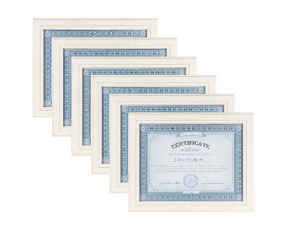 Kieva Picture Frame White 8.5"x11" 6pk - DesignOvation