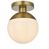 Elegant Lighting Eclipse 8 Inch Flush Mount Frosted White Shade in Satin Gold - 3 of 4