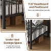Metal Bunk Bed Twin Over Twin, with Arched Guardrail and Safety Ladder, Safety Ladder, Space-Saving Design, No Box Spring Needed - 4 of 4