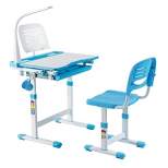Mount-It! Kid's Desk and Chair Set with Lamp and Book Holder - Blue