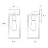 LNC Pict 1-Light 13.4-in H Matte Black with Clear Glass Modern/Contemporary Medium Base (E-26) Outdoor Wall Lights - 3 of 4