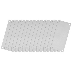 Unique Bargains Stainless Steel DIY Laser Printing Office Engraving Blank Tags 15 Pcs - 1 of 4