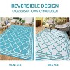 Coucheta Outdoor Rug Reversible Waterproof Patio Rug for Camping, Picnic & Backyard - Grey White Geometric Design, Multi-Color & Size - 3 of 4