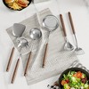 SUGIFT Stainless Steel Kitchen Utensils Set with Wooden Handle, 7 PCS Professional Cooking Utensils Set - 2 of 4