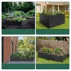 VisioGear Outdoor Double Layer Rectangle Garden Bed, Planter Herbs-Large Planter Box Kit for Vegetables, Flowers, Black, 47.24"*23.64"*47.24" - 2 of 4