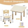GustoWave Kids Table and 4 Chairs Set with Graffiti Desktop, Height Adjustable Toddler Table and Chairs Set for Reading, Drawing, Playing, Eating - 4 of 4