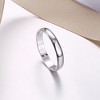 3mm Wedding Band for Women or Men Solitaire CZ Sterling Silver Ginger Lyne Collection - 2 of 4