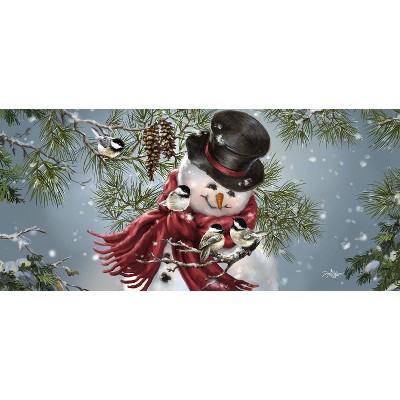 Evergreen Flag Snowman Snuggles Sassafras Switch Mat