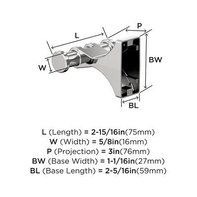 Davenport Chrome Double Prong Wall Mounted Robe Hook