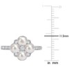 Everly Jewelry – 14K White Gold 1/6 TGW Diamond and White Freshwater Cultured Pearl Fashion Ring - 2 of 4