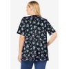 Woman Within Plus Size 7-Day Layer-Look Elbow-Sleeve Tee - 3 of 4