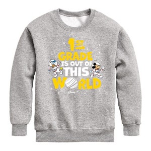 Boys' - Disney - 1st Grade Out Of This World Graphic Long Sleeve Fleece Sweatshirt - 1 of 4