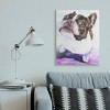 Stupell Industries Happy Boston Terrier Pet Dog Portrait Black Purple - 2 of 4
