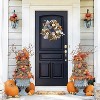 TackView 20" Fall Thanksgiving Wreaths for Front Door, Fall Decorations for Home Pumpkin Wreath with Bow Leaves Pine Cones, Autumn Wreath - 2 of 4
