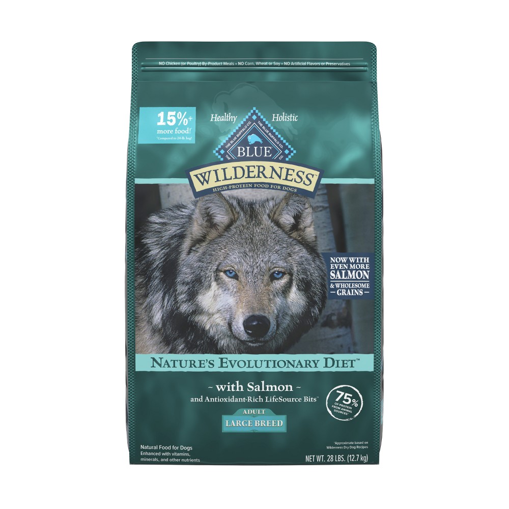 Blue Buffalo Wilderness Healthy Weight Adult Large Breed Dry Dog Food with Salmon Flavor - 28lbs