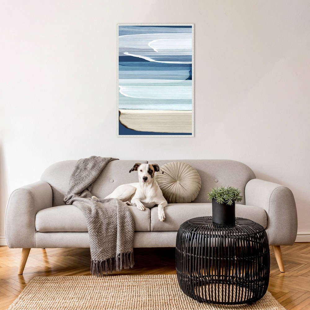 Photos - Other Decoration Amanti Art 23"x33" Whispers of the Beach II by Emma Peal Framed Canvas Wall Art Print