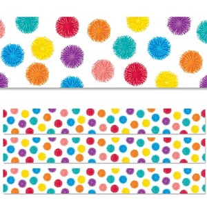 Creative Teaching Press EZ Border 3" x 48' Pom Dots 3/Pack (CTP10477-3) - 1 of 2