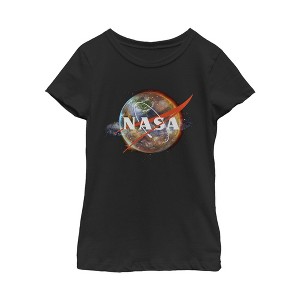 Girl's NASA Planetary Swirl Logo T-Shirt - 1 of 3