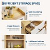 Farmhouse Style Sideboard Buffet Cabinet with Open Shelves and 4 Drawers, 55.11-Inch Large Storage Unit with Glass Doors and Adjustable Shelves - 4 of 4