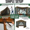 Hike Crew 12’ x 12’ Pop Up Gazebo, 6-Sided Outdoor Tent Canopy with Stakes, Ropes & More - 4 of 4