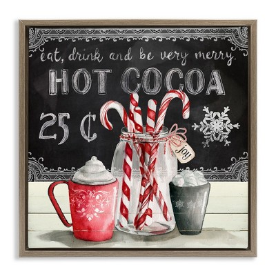 Stupell Industries Cocoa & Candy Canes, 18'' X 18'' : Target