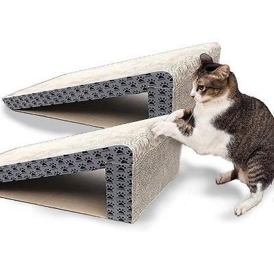 Iprimio Foldable Cat Scratch Ramps- Pack Of 2, Brown : Target